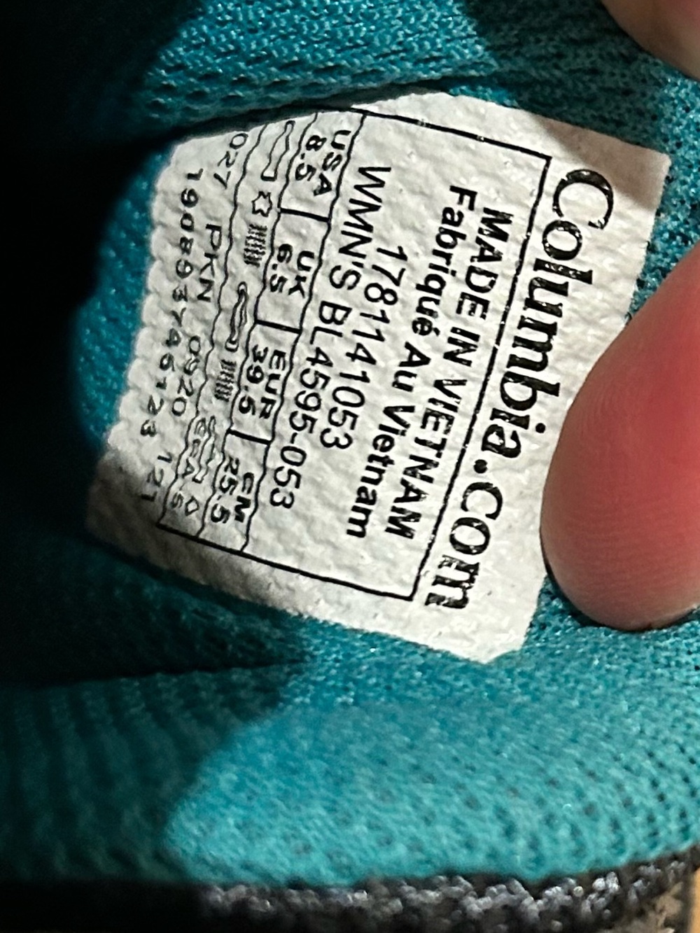 Worn 2X Columbia Crestwood trail shoe Grey and Teal Women's Trail Shoe size 8.5 - Picture 7 of 8